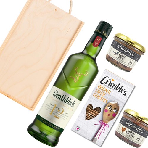 Glenfiddich 12 Year Old Whisky 70cl And Pate Gift Box